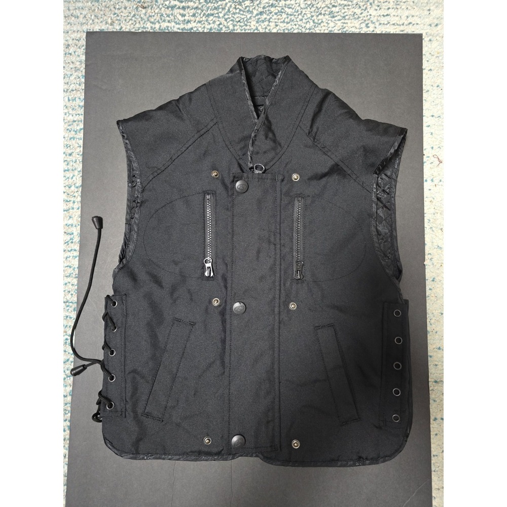 FIELDSHEER Vest Black Zip Up Lined Lightly Insulated Motorcycle Jacket XS